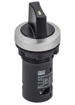 Переключатель IP65 3 позиции моноблок NO+NC чёрный MASTER IEK