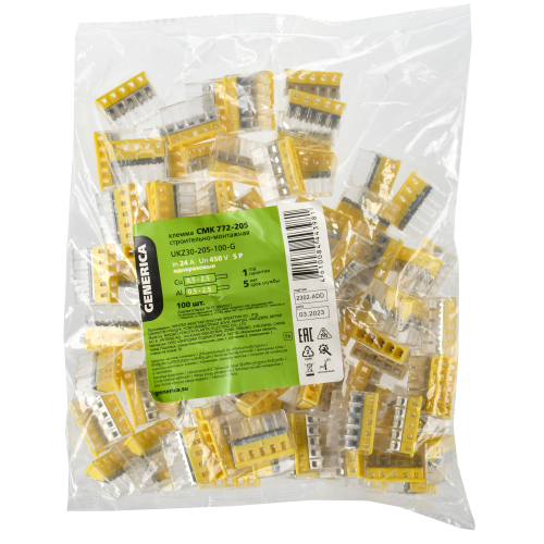 Клемма строительно-монтажная СМК 772-205 GENERICA