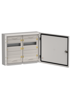 TITAN 5 Корпус металлический ЩРн-48 (2х24) 460х570х140мм IP54 серый (одна дверь) IEK