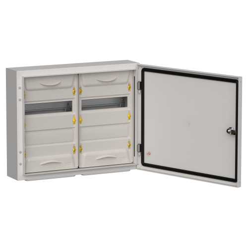 TITAN 5 Корпус металлический ЩРн-48 (2х24) 460х570х140мм IP54 серый (одна дверь) IEK