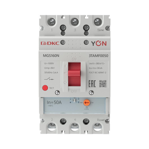 Авт. выкл. YON MGS160 3P 40-50A 36kA Авт. выкл. YON MGS160 3P 40-50A 36kA
