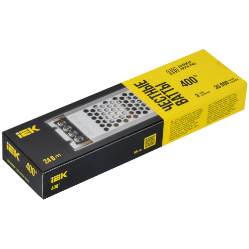 Драйвер LED ИПСН-PRO 400Вт 24В блок - клеммы IP20 IEK