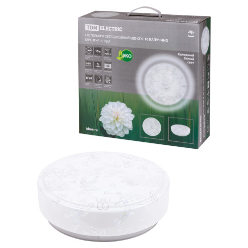 Светильник светодиодный LED СПС 10 15Вт 4000К D35см, Капучино TDM