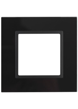 Рамка 1-м 14-5101-05 стекло Elegance черный+антрацит ЭРА Б0034474