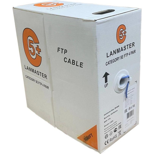 Кабель информационный Lanmaster LAN-5EUTP-PT-LSZH-WH кат.5E UTP 4 пары 24AWG LSZH внутренний 305м белый