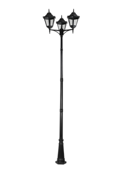 Светильник садово-парковый Feron 8315/PL8315 столб 3*100W E27 230V, черный