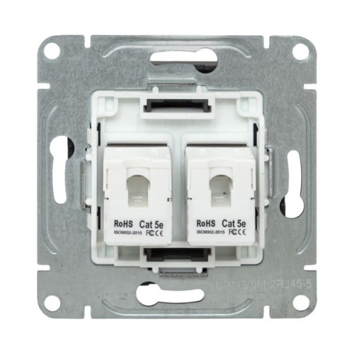 Механизм роз., RJ45 - 2шт, (cat5), мокко., Эпика EKF Механизм роз., RJ45 - 2шт, (cat5), мокко., Эпика EKF
