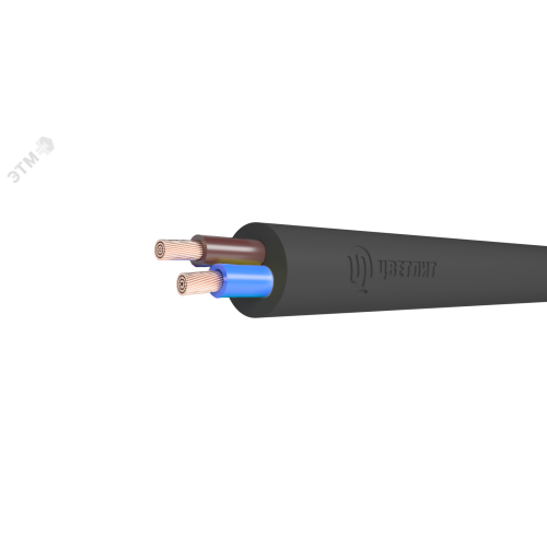 Провод ПВС 2х1.5 черный ТРТС