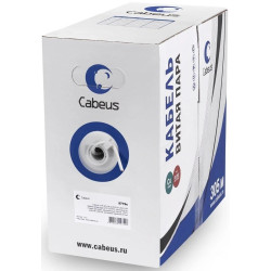 Кабель информационный Cabeus UTP-4P-Cat.5e-SOLID-LSZH-GY кат.5E U/UTP LSZH внутренний 305м серый