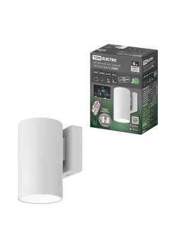 Светильник настенный LED, Соло, 6 Вт, 4000 К, H160 мм, алюм./бел., IP65, TDM