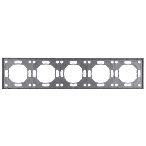 Рамка STEKKER, PFR00-5005-10 5-местная, серия Эмили, платиново-серый, soft touch Рамка STEKKER, PFR00-5005-10 5-местная, серия Эмили, платиново-серый, soft touch