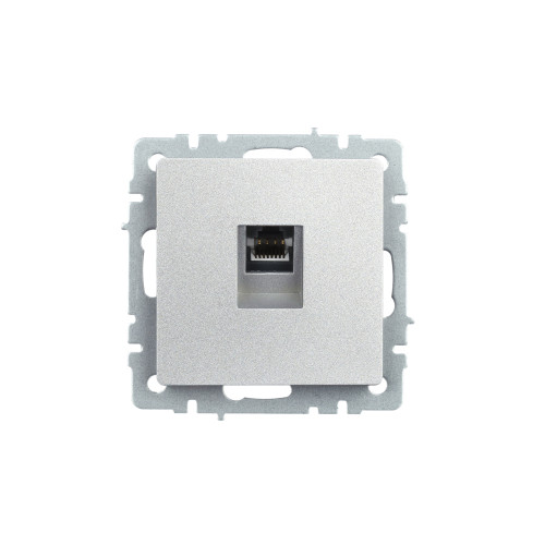 BRITE Розетка компьютерная RJ45 кат.5E РК10-БрА алюминий IEK