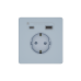 Systeme Infinity, Розетка С/У с ЗК и зар.устр.USB А+С 20Вт (250В, 16А, защит.шторки), Стальное небо Systeme Infinity, Розетка С/У с ЗК и зар.устр.USB А+С 20Вт (250В, 16А, защит.шторки), Стальное небо