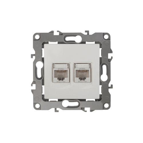 Розетка компьютерная 2-м Эра12 RJ45 12-3108-01 бел. Эра Б0014729