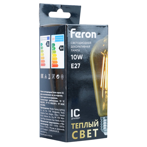 Лампа светодиодная Feron LB-64 E27 10W 230V 2700K Лампа светодиодная Feron LB-64 E27 10W 230V 2700K