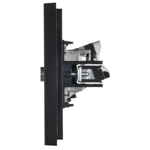 FORTE&PIANO Розетка двойная TV+RJ45 кат.5E FP136M металл черный IEK FORTE&PIANO Розетка двойная TV+RJ45 кат.5E FP136M металл черный IEK