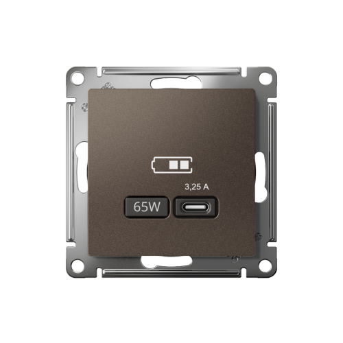 ATLASDESIGN USB РОЗЕТКА тип-С 65Вт высокоскор.заряд. QC, PD, механизм, МОККО ATLASDESIGN USB РОЗЕТКА тип-С 65Вт высокоскор.заряд. QC, PD, механизм, МОККО