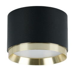 Светильник потолочный Feron Barrel DUET HL459 12W, 230V,GX53, черный + золото IP20