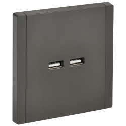 FORTE&PIANO Розетка USB A+A 3,1А FP349 серый IEK