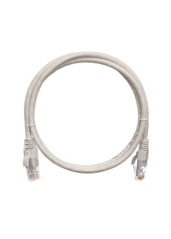 Патч-корд U/UTP 5е RJ45/8P8C 4 пары PVC с защитной защелкой мж 1м сер. NIKOMAX NMC-PC4UD55B-010-GY