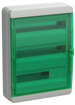 TEKFOR Корпус пластиковый КМПн-54 IP65 зеленая прозрачная дверь IEK