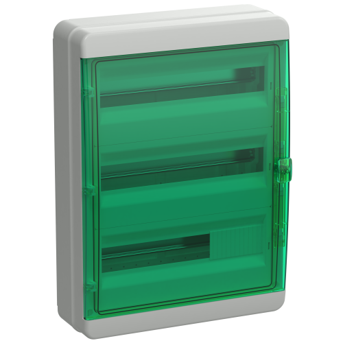 TEKFOR Корпус пластиковый КМПн-54 IP65 зеленая прозрачная дверь IEK
