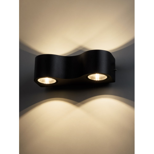 Светильник настенный LED, Дуэт, 4х3 Вт, 3000 К, L200 мм, алюм./черн., вверх/вниз, IP65, TDM Светильник настенный LED, Дуэт, 4х3 Вт, 3000 К, L200 мм, алюм./черн., вверх/вниз, IP65, TDM