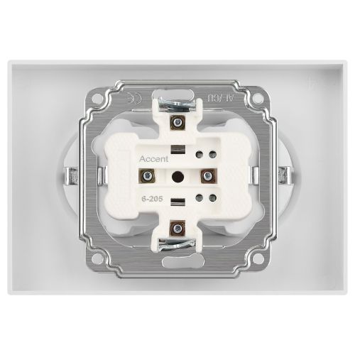 Розетка 2-м СП Accent 6-205-06 16А IP20 250В 2P+E Schuko AL/CU перламутр. Intro Б0063495 Розетка 2-м СП Accent 6-205-06 16А IP20 250В 2P+E Schuko AL/CU перламутр. Intro Б0063495