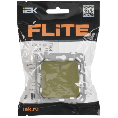 FLITE Выключатель 1-клавишный проходной с индикацией 10А ВС61-1-1-ФлО оливковый IEK FLITE Выключатель 1-клавишный проходной с индикацией 10А ВС61-1-1-ФлО оливковый IEK