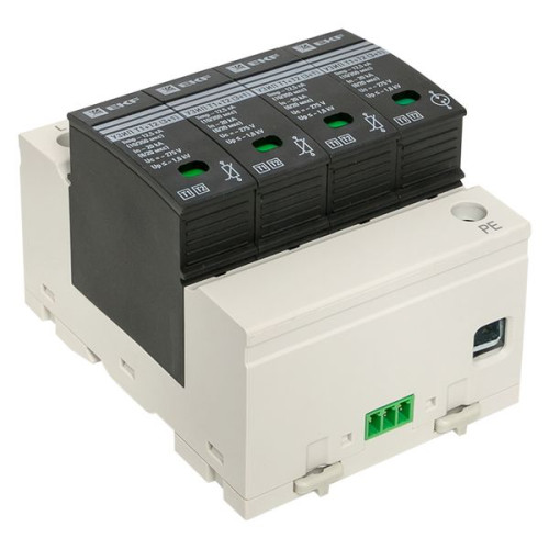 УЗИП Т1+Т2; Iimp-12,5kA; In-20kA; Uc-275В; 3+1 EKF УЗИП Т1+Т2; Iimp-12,5kA; In-20kA; Uc-275В; 3+1 EKF