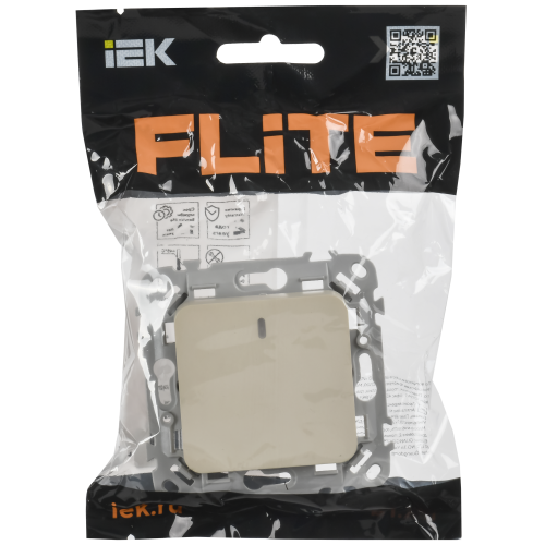 FLITE Выключатель 1-клавишный с индикацией 10А ВС11-1-1-ФлСл сливочный IEK FLITE Выключатель 1-клавишный с индикацией 10А ВС11-1-1-ФлСл сливочный IEK