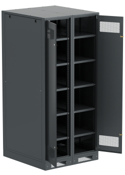 ITK LINEA B Шкаф аккумуляторный (пустой) 2000х900х950мм двустворчатая металлическая дверь черный