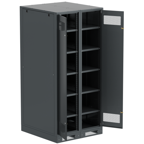ITK LINEA B Шкаф аккумуляторный (пустой) 2000х900х950мм двустворчатая металлическая дверь черный
