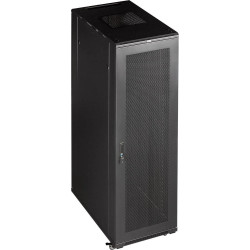 Шкаф серверный Lanmaster (TWT-CBB-32U-6X10-G1) напольный 32U 600x1000мм пер.дв.стекл задн.дв.двуст. 2 бок.пан. 800кг черный
