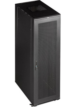 Шкаф серверный Lanmaster (TWT-CBB-32U-6X10-G1) напольный 32U 600x1000мм пер.дв.стекл задн.дв.двуст. 2 бок.пан. 800кг черный