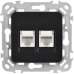 FLITE Розетка 2-местная компьютерная RJ45 категория 6 UTP РК6-2-0-ФлЧ черный IEK FLITE Розетка 2-местная компьютерная RJ45 категория 6 UTP РК6-2-0-ФлЧ черный IEK