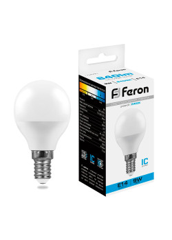 Лампа светодиодная Feron LB-550 Шарик E14 9W 175-265V 6400K
