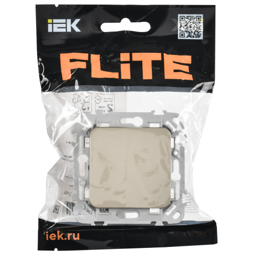 FLITE Выключатель 1-клавишный 10А ВС11-1-0-ФлШ шампань IEK FLITE Выключатель 1-клавишный 10А ВС11-1-0-ФлШ шампань IEK