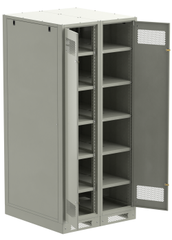 ITK LINEA B Шкаф аккумуляторный (пустой) 2000х900х950мм двустворчатая металлическая дверь серый