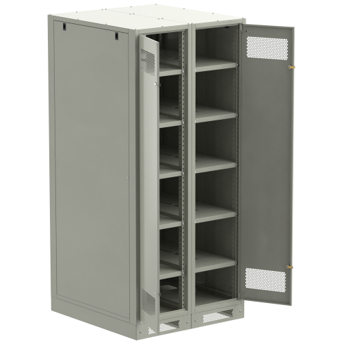 ITK LINEA B Шкаф аккумуляторный (пустой) 2000х900х950мм двустворчатая металлическая дверь серый
