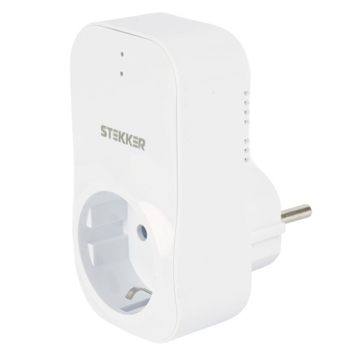 Реле напряжения для розетки STEKKER  VP-100W-3M, 230В, 16A,белый
