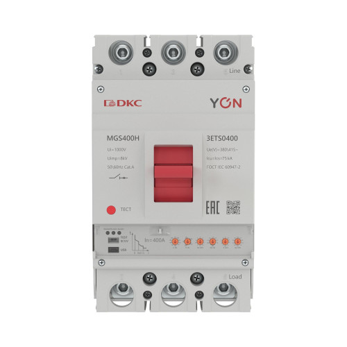 Авт. выкл. YON MGS400H 3P 160-400A 75kA с электронным расцепителем ETS Авт. выкл. YON MGS400H 3P 160-400A 75kA с электронным расцепителем ETS