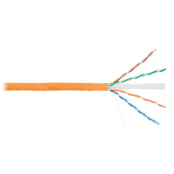 Кабель U/UTP кат.6 4 пары LSZHнг(B)-HF оранж. (уп.305м) NETLAN EC-UU004-6-LSZH-OR