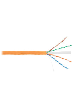 Кабель U/UTP кат.6 4 пары LSZHнг(B)-HF оранж. (уп.305м) NETLAN EC-UU004-6-LSZH-OR