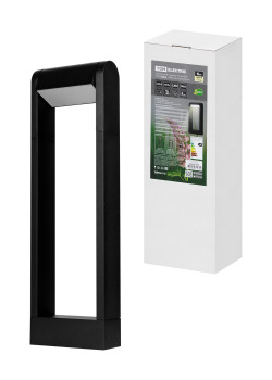 Светильник садово-парковый LED, Аура, H500 мм, 6 Вт, 3000 K, алюм./черн., IP65, TDM