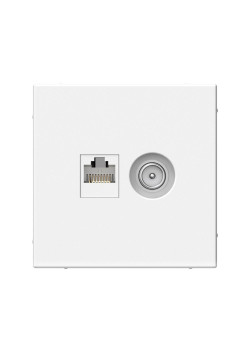 ARTGALLERY РОЗЕТКА двойная ТВ + компьютерная RJ45, кат. 5Е, ЛОТОС