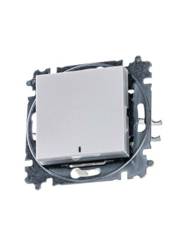 Выключатель 1-кл. СП Levit IP20 с подсветкой жемчуж./ледяной ABB 2CHH590146A6068