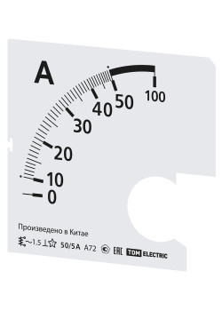 Шкала Ш72   50/5А-1,5 (для А72 Х/5А) TDM