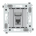 Компьютерная розетка RJ-45 в стену, кат.5e одинарная экранированная, Avanti, закаленная сталь Компьютерная розетка RJ-45 в стену, кат.5e одинарная экранированная, Avanti, закаленная сталь