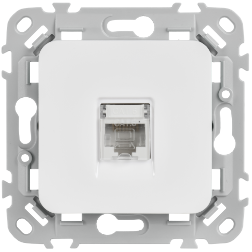 FLITE Розетка компьютерная RJ45 категория 6 UTP РК6-1-0-ФлБ белый IEK